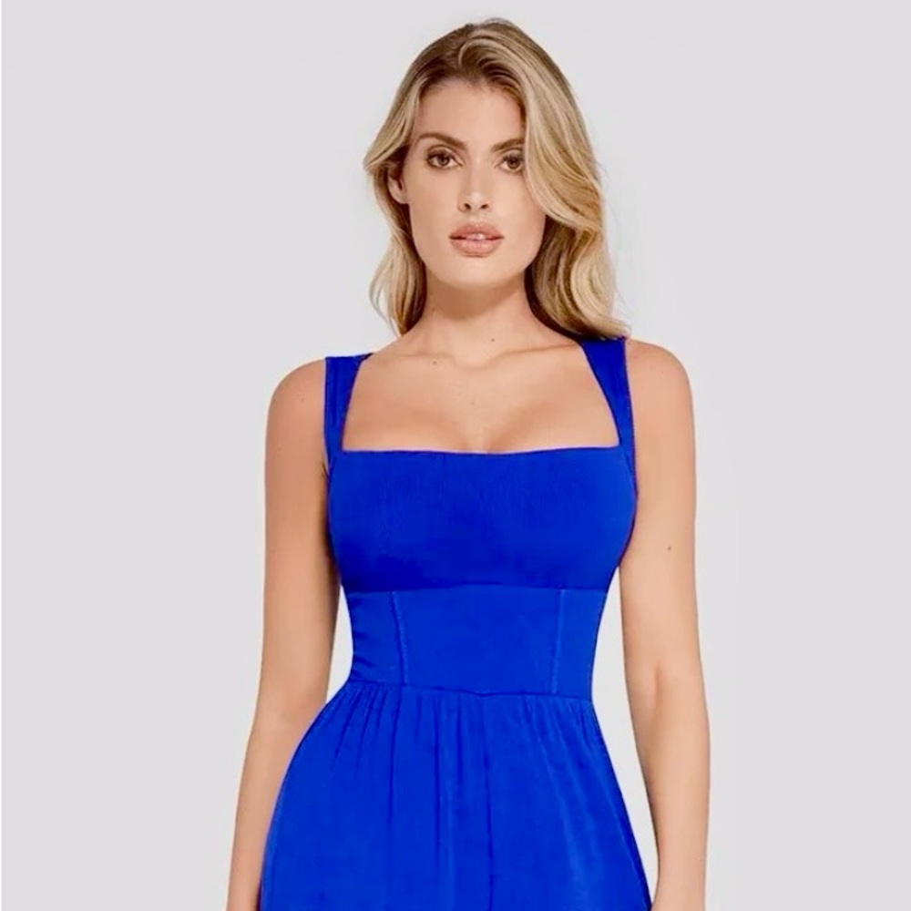 Shapewear Square Neck Tummy Control Wide Leg Jumpsuit (non drawstring version)